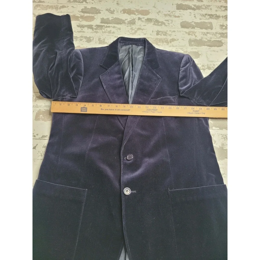 Jean Paul Germain Navy Blue Velvet Blazer Men's 34R‎